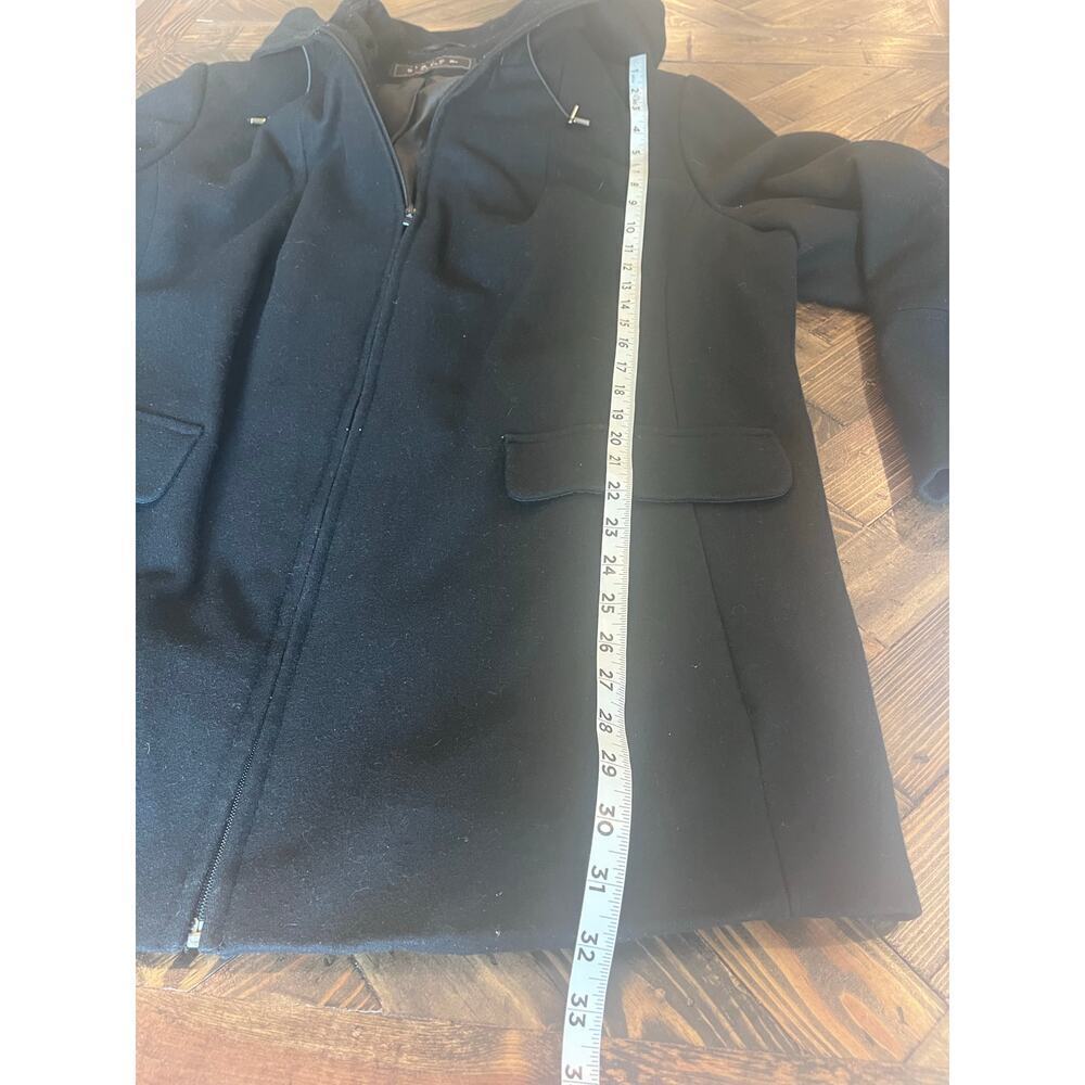 Giacca Wool Blend Pea Coat Jacket Women 2X Fall Winter Career Minimalist Luxary - Picture 8 of 11
